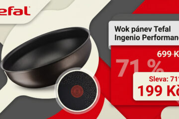 Wok pánev od Tefalu je zlevněná o 71 %. Stojí jen 199 Kč a funguje na všech typech sporáků