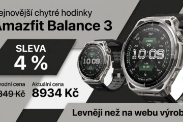 Nejnovější chytré hodinky Amazfit Balance 3 prodává Alza levněji než výrobce. Koupíte je za 8934 Kč