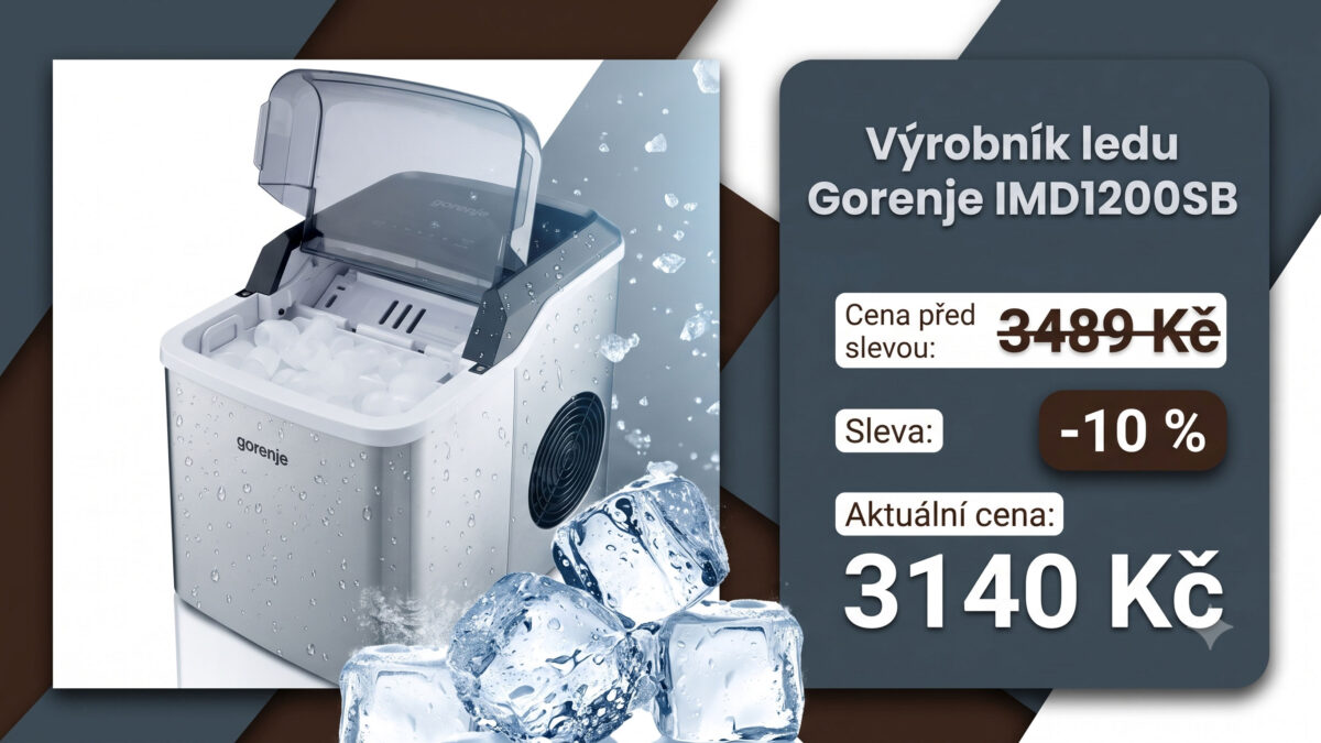 Výrobník ledu Gorenje je na Alze v akci. Se slevou 10 % za něj zaplatíte jen 3140 Kč