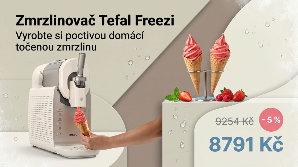 Vyrobte si poctivou domácí točenou zmrzlinu. Zmrzlinovač Tefal Freezi stojí v akci 8791 Kč
