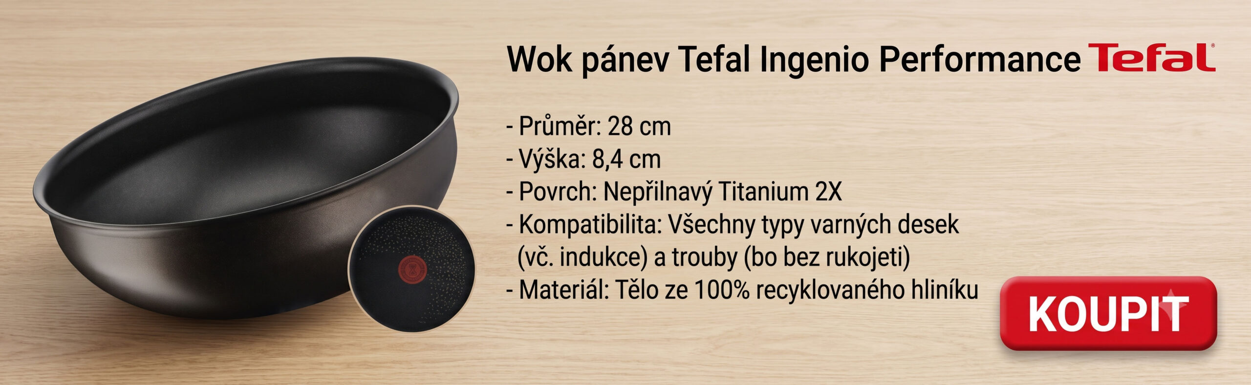 Wok pánev Tefal Ingenio Performance