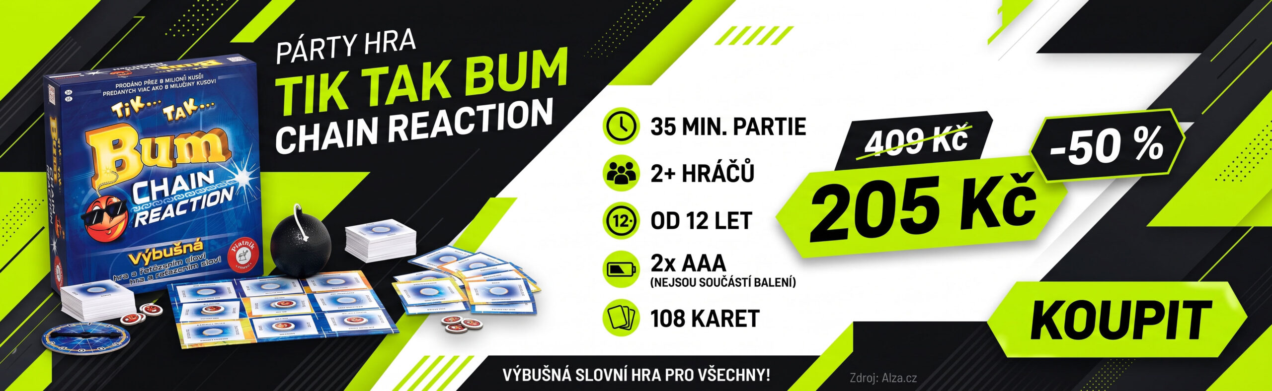 Párty hra Tik Tak Bum Chain Reaction Párty hra Tik Tak Bum Chain Reaction