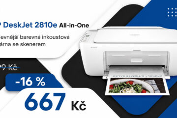 Nejlevnější barevná inkoustová tiskárna HP se skenerem je teď o 16 % levnější. Stojí jen 667 Kč