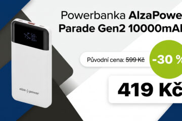 Powerbanka AlzaPower je s kódem o 30 % levnější. Za 419 Kč nabídne displej a 10 000 mAh