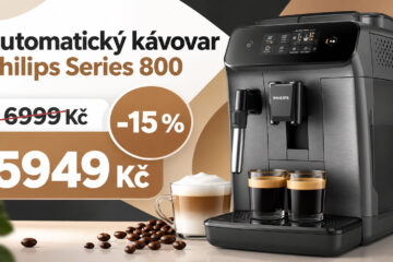 Automatický kávovar Philips je s kódem o 15 % levnější. Stojí 5949 Kč a má velmi dobré hodnocení