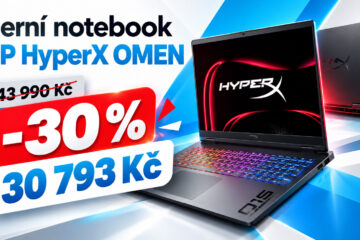 Herní notebook HP HyperX OMEN zlevnil o 30 %. Za 30 793 Kč nabídne výkon i pro náročné hry