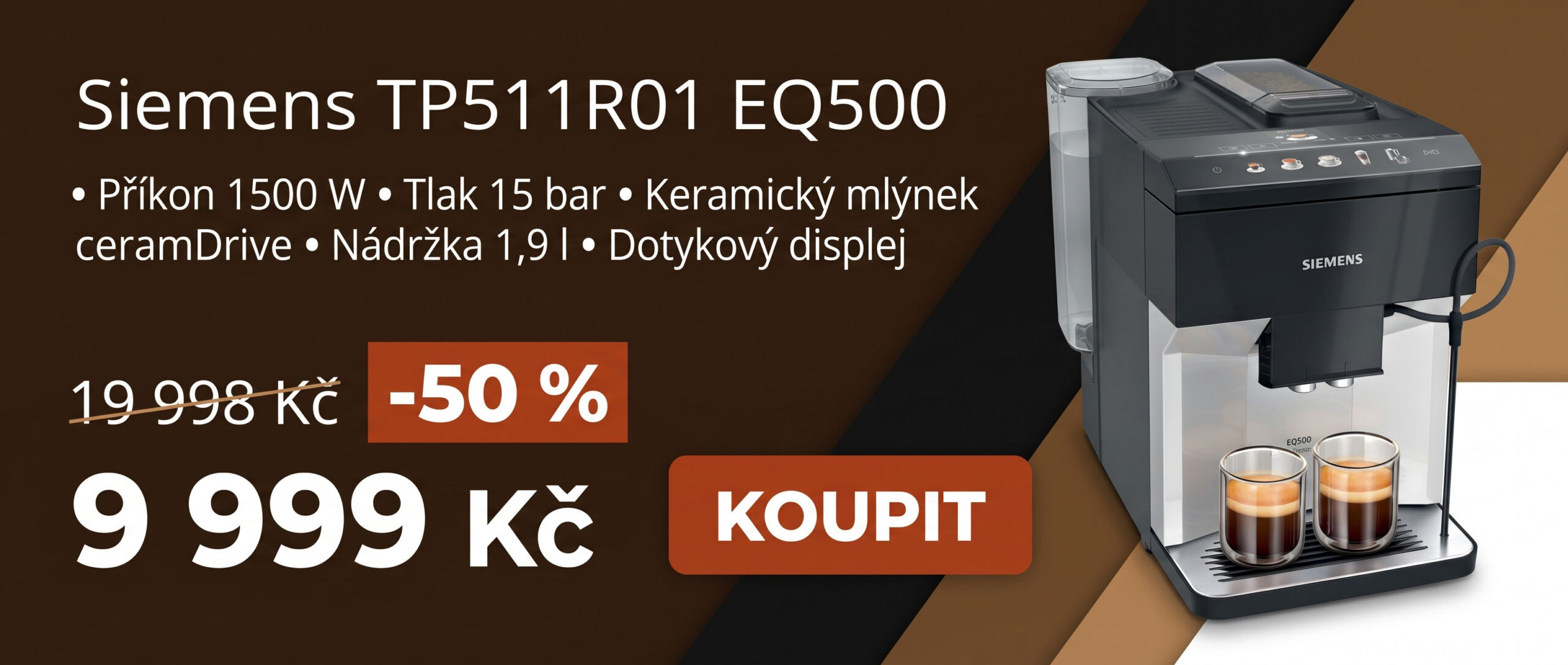 Automatický kávovar Siemens TP511R01 EQ500 classic