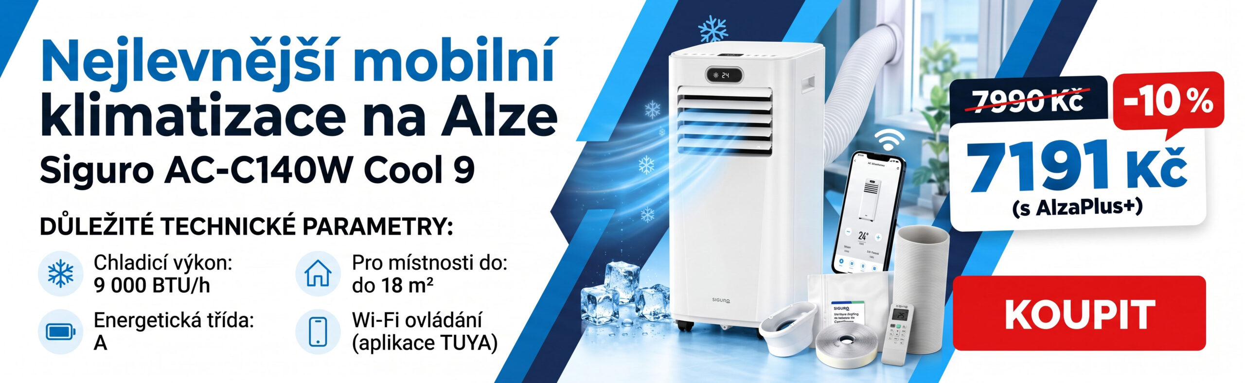 Nejlevnější mobilní klimatizace na Alze title=