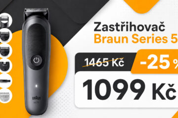 Zastřihovač Braun Series 5 je s kódem o 25 % levnější. Za 1099 Kč s ním upravíte vlasy, vousy i tělo
