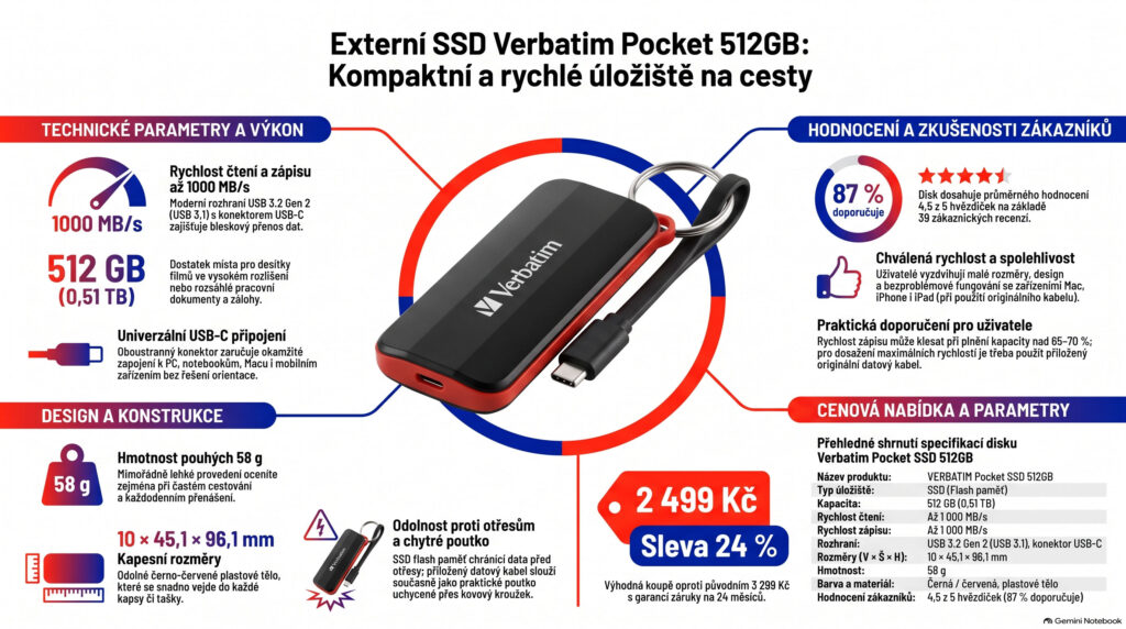 Externí SSD Verbatim Pocket 512 GB