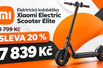 Elektrická koloběžka Xiaomi Electric Scooter Elite zlevnila o 20 %. Za 7839 Kč má i odpružení a blinkry