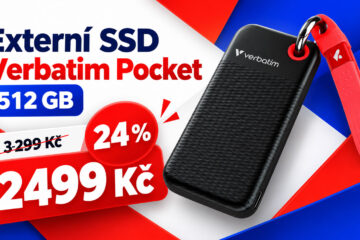 Externí SSD Verbatim Pocket za nejlepší cenu. Díky slevě 24 % zaplatíte za 512 GB jen 2499 Kč