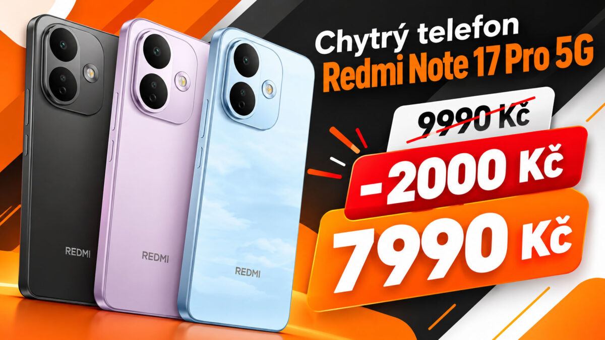 Nový Redmi Note 17 Pro 5G se slevou 2000 Kč. Za 7990 Kč nabízí dlouhou výdrž, výkon a velký displej