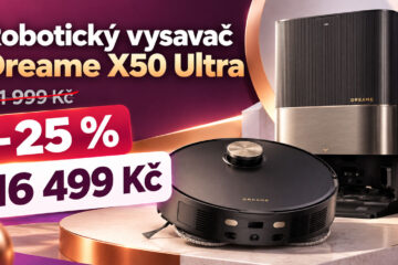 Robotický vysavač Dreame X50 Ultra zlevnil o čtvrtinu. Za 16 499 Kč vysaje, vytře a sám se vyprázdní