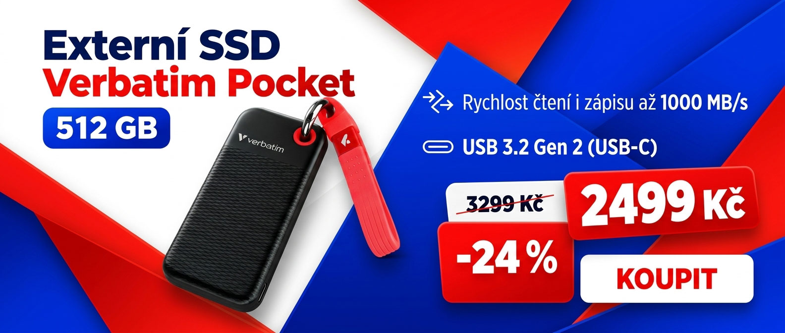 Externí SSD Verbatim Pocket