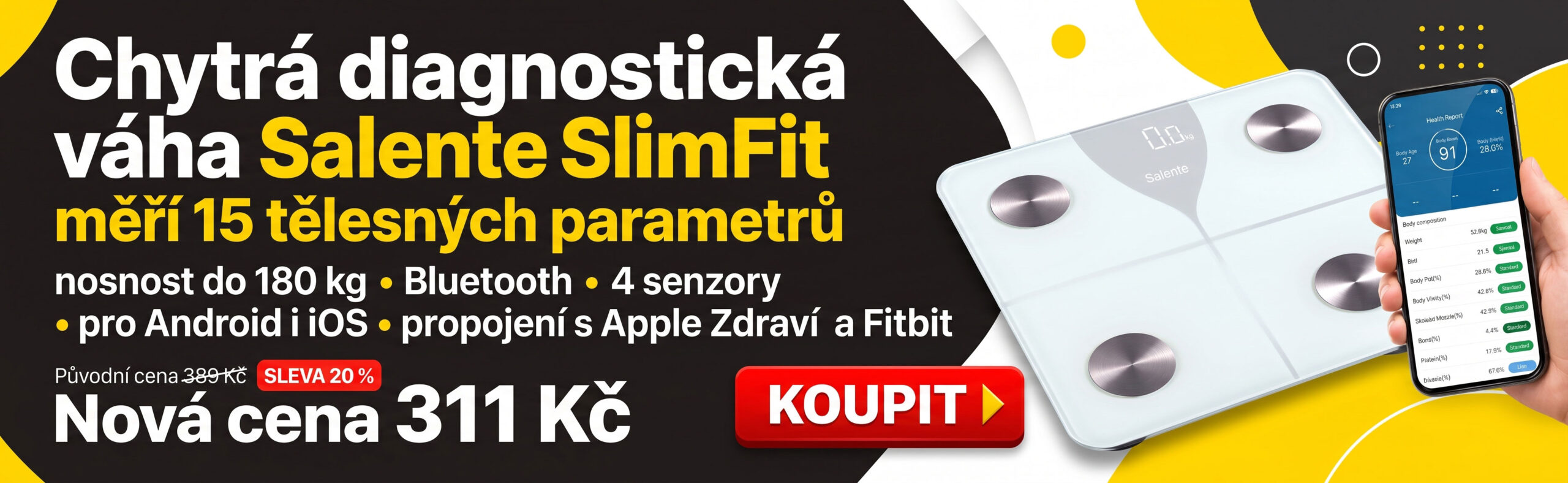 Chytrá diagnostická váha Salente SlimFit